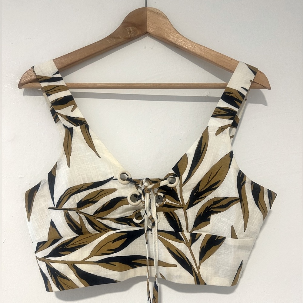 J.O.A. Palm Patterned two piece. Size S.